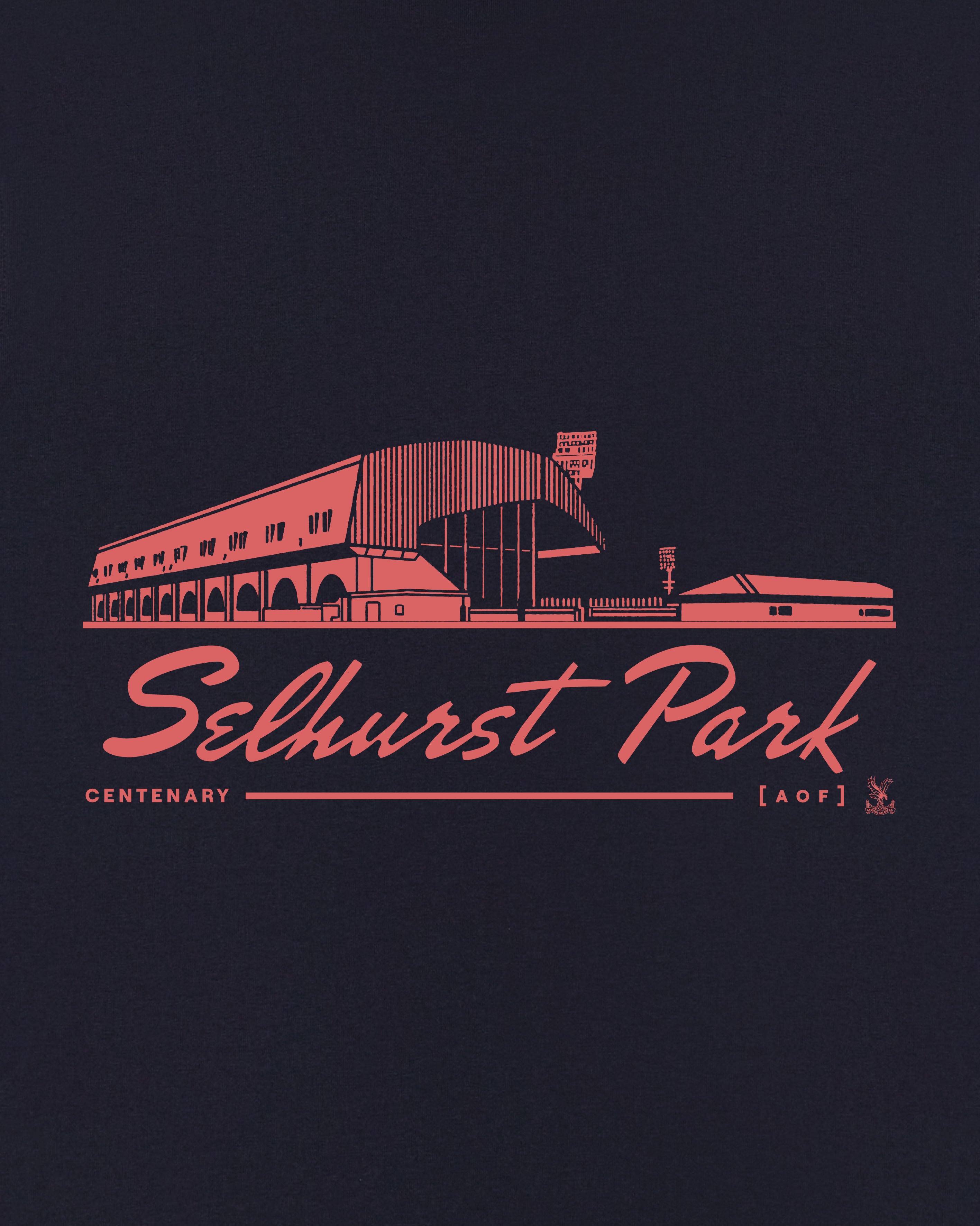 ART OF Crystal Palace Stadium Tee | CPFC Navy Graphic Football T-shirt