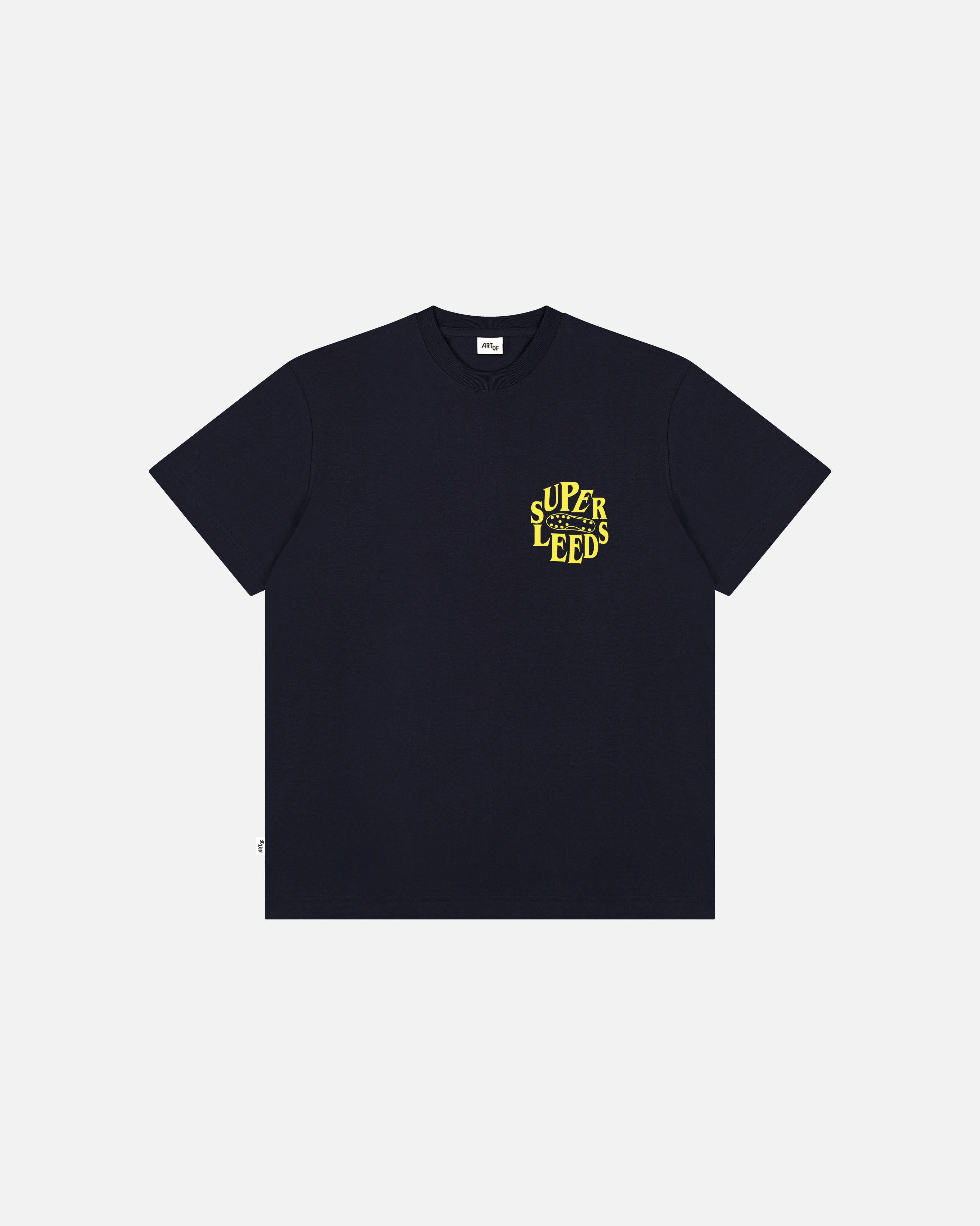 ART OF x Leeds Super Leeds Tee | LUFC Navy Graphic Football T-shirt
