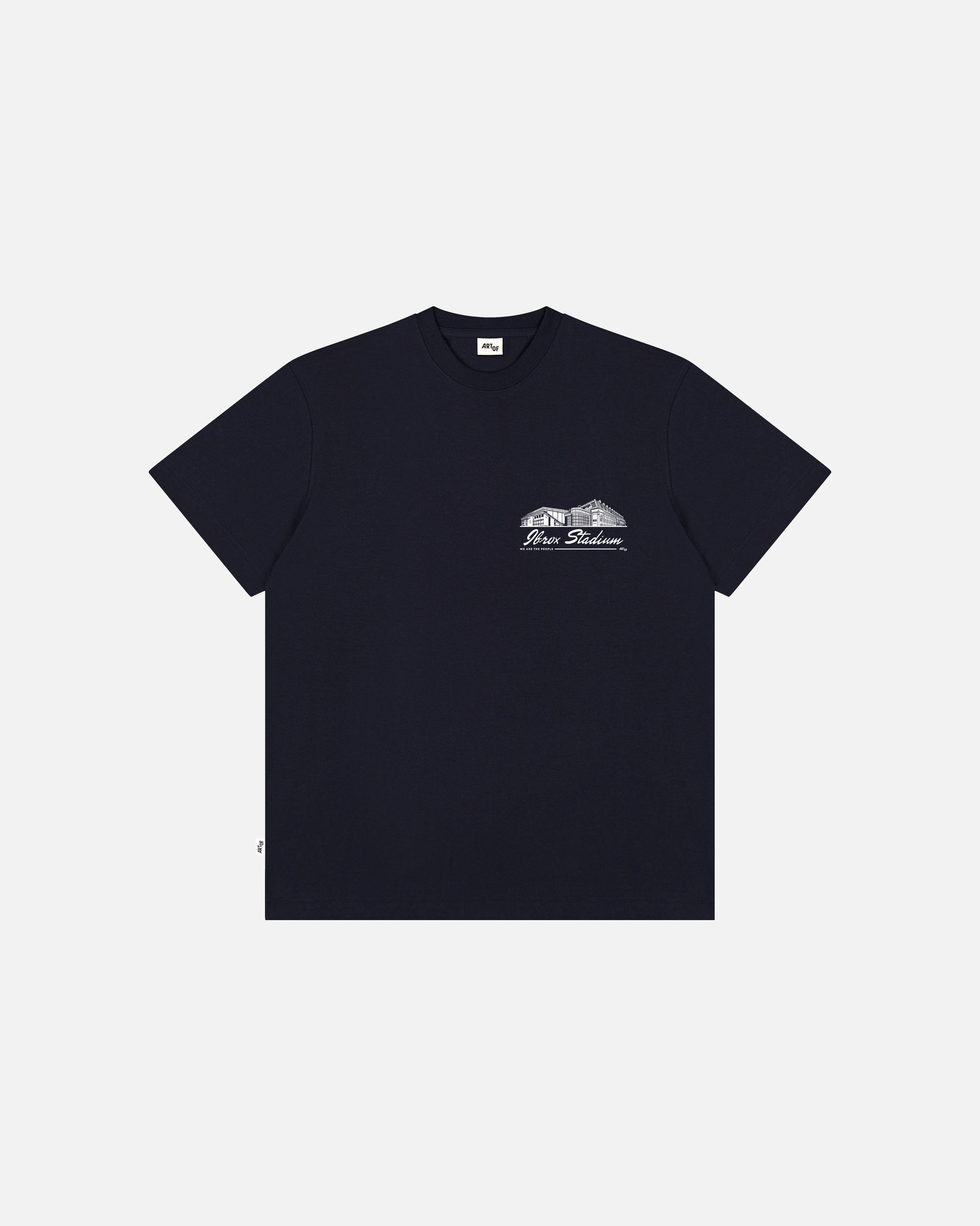 ART OF Rangers Ibrox Stadium Tee | RFC Navy Graphic Football T-shirt