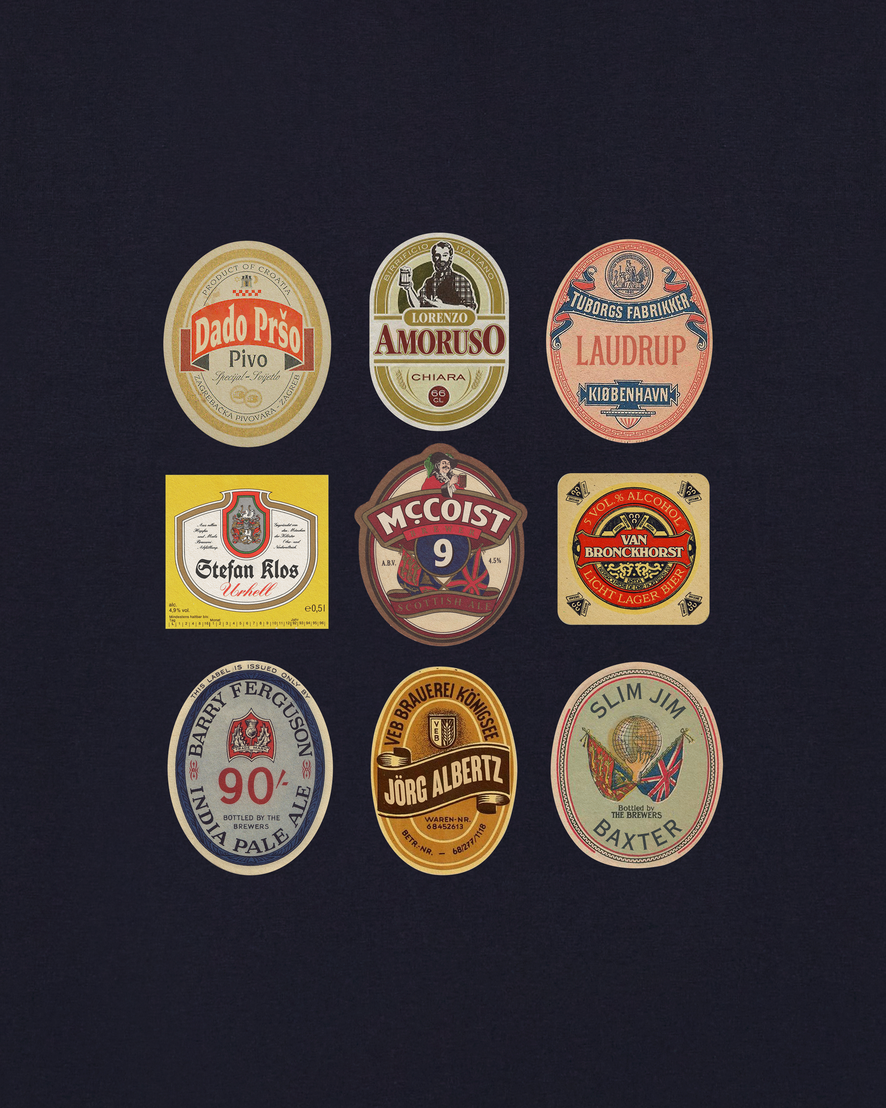 ART OF Rangers Ibrox Brewery Tee | RFC Navy Graphic Football T-shirt