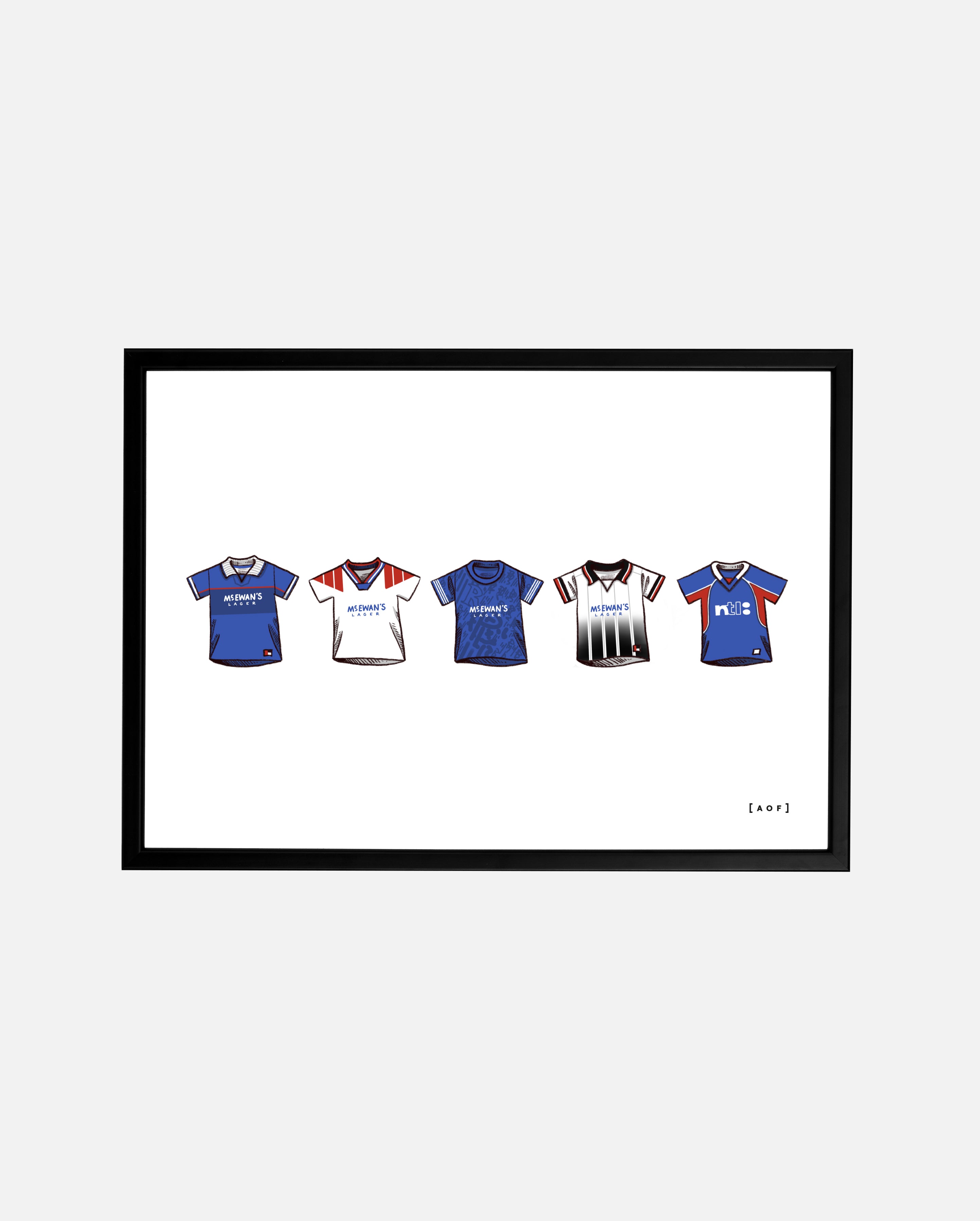 ART OF Rangers Classics Framed Print | RFC Football Wall Art