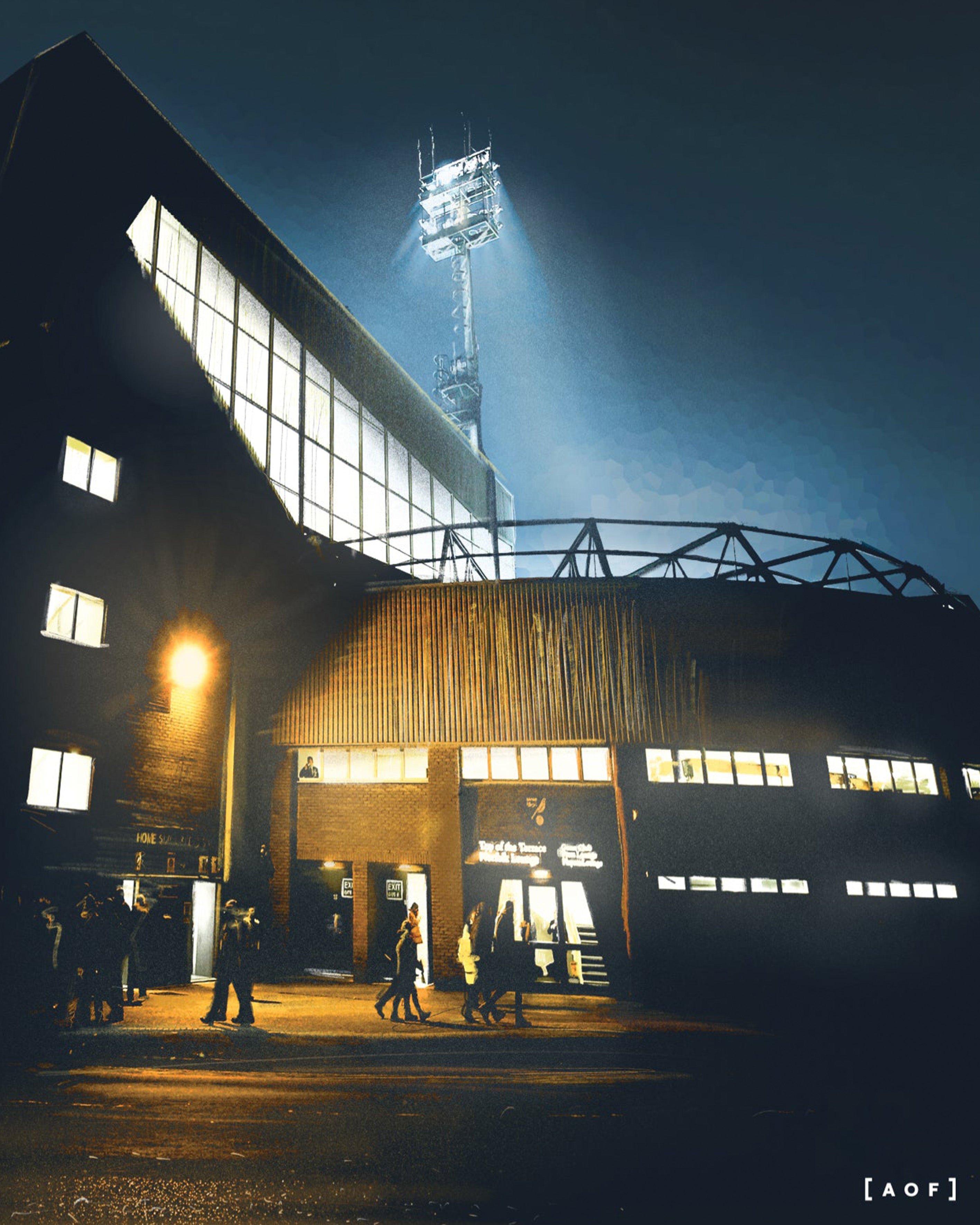 ART OF Norwich Carrow Road by Night Framed Print | NCFC Football Art