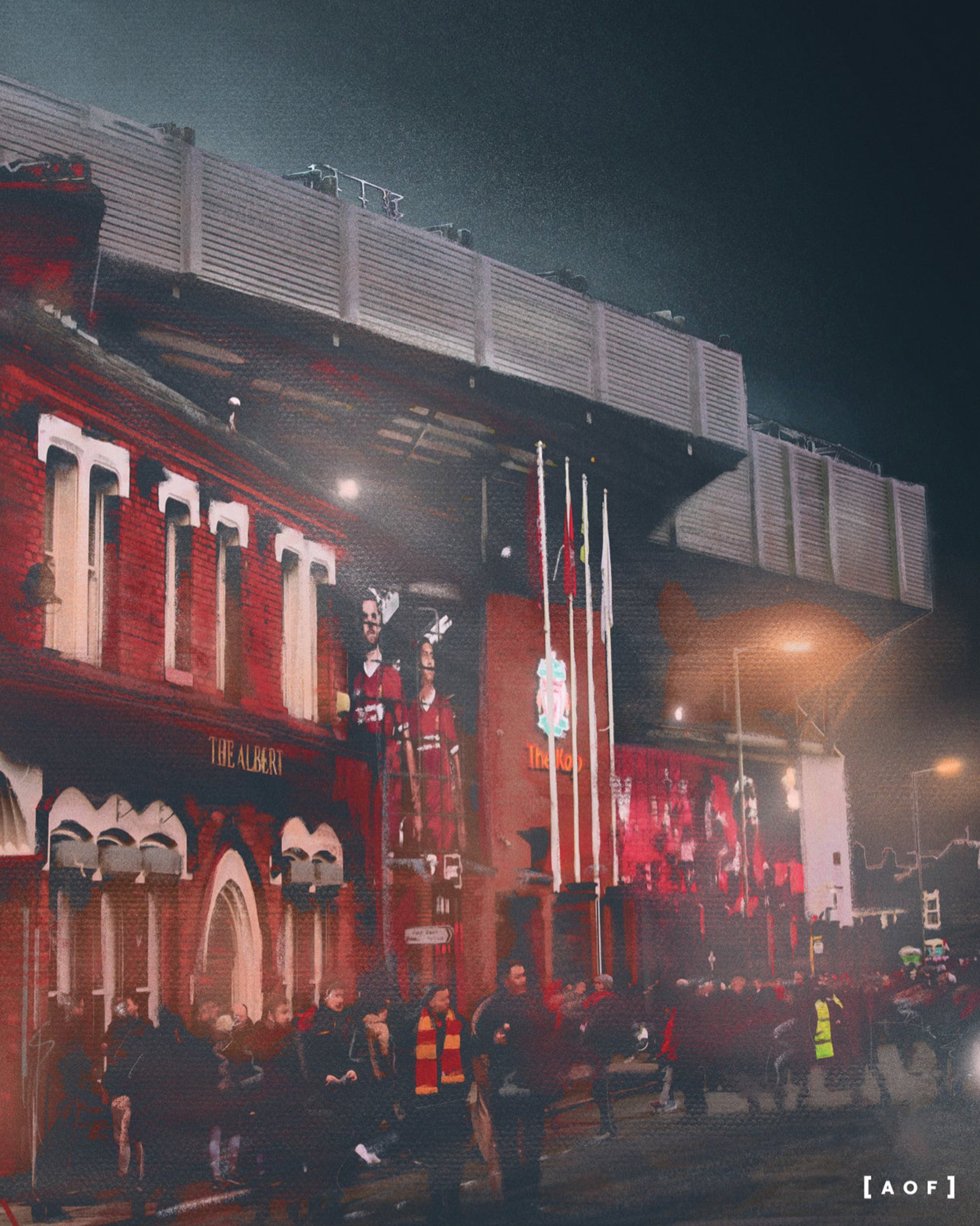 ART OF LFC Anfield by Night Framed Print | Football Wall Art
