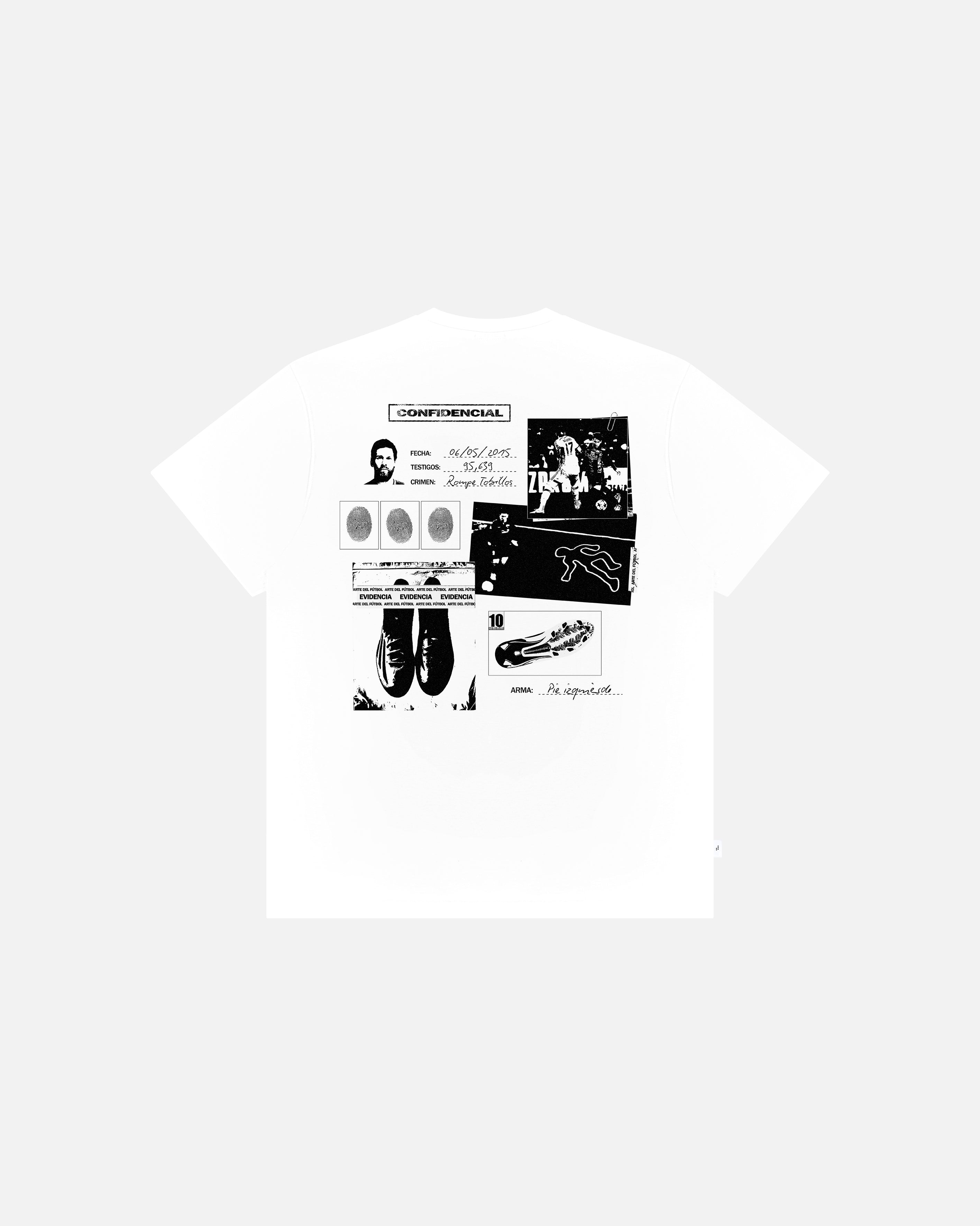 ART OF WANTED Tee | Barcelona White Graphic Football T-shirt