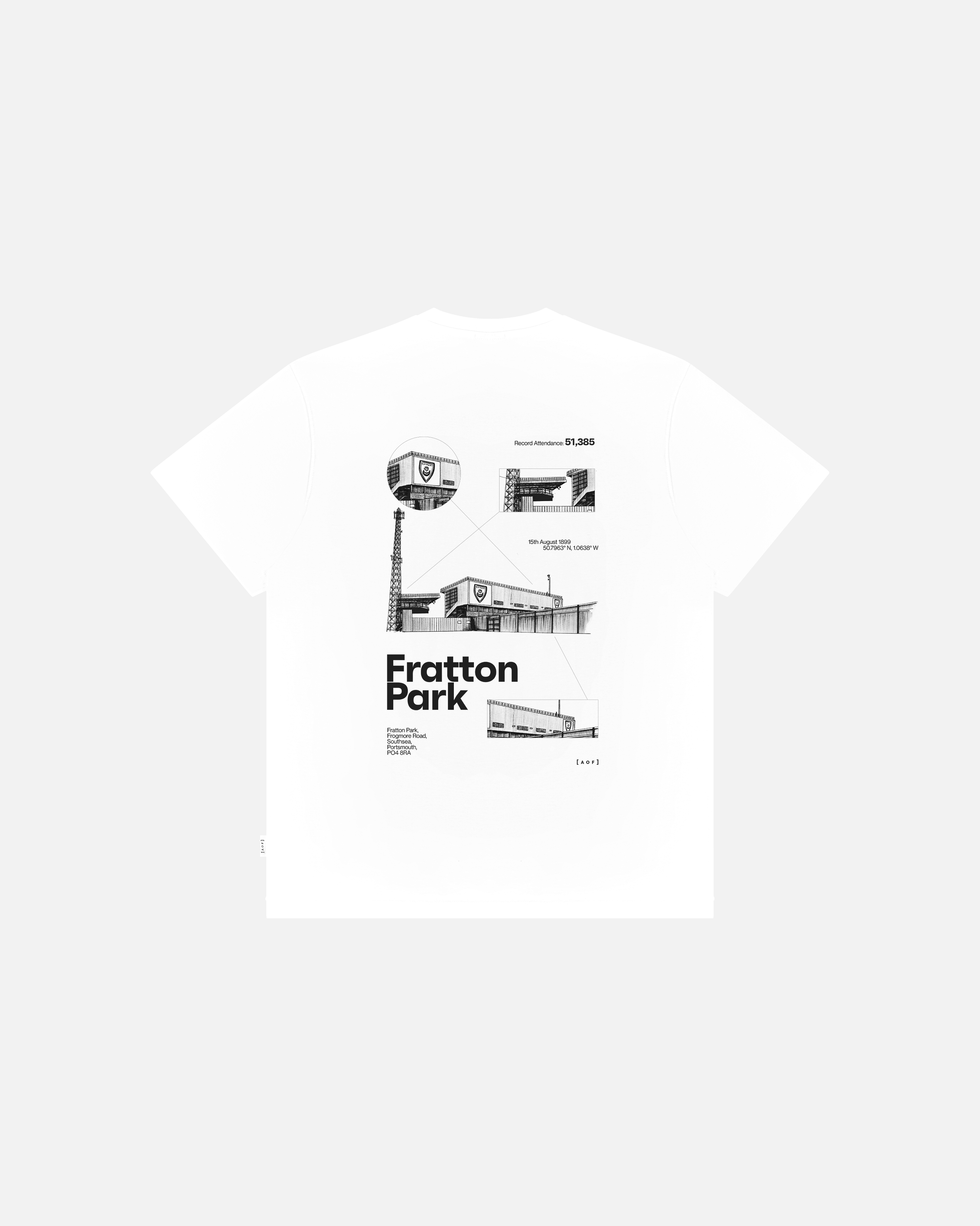 ART OF Portsmouth Blueprint Tee | White Graphic Football T-shirt