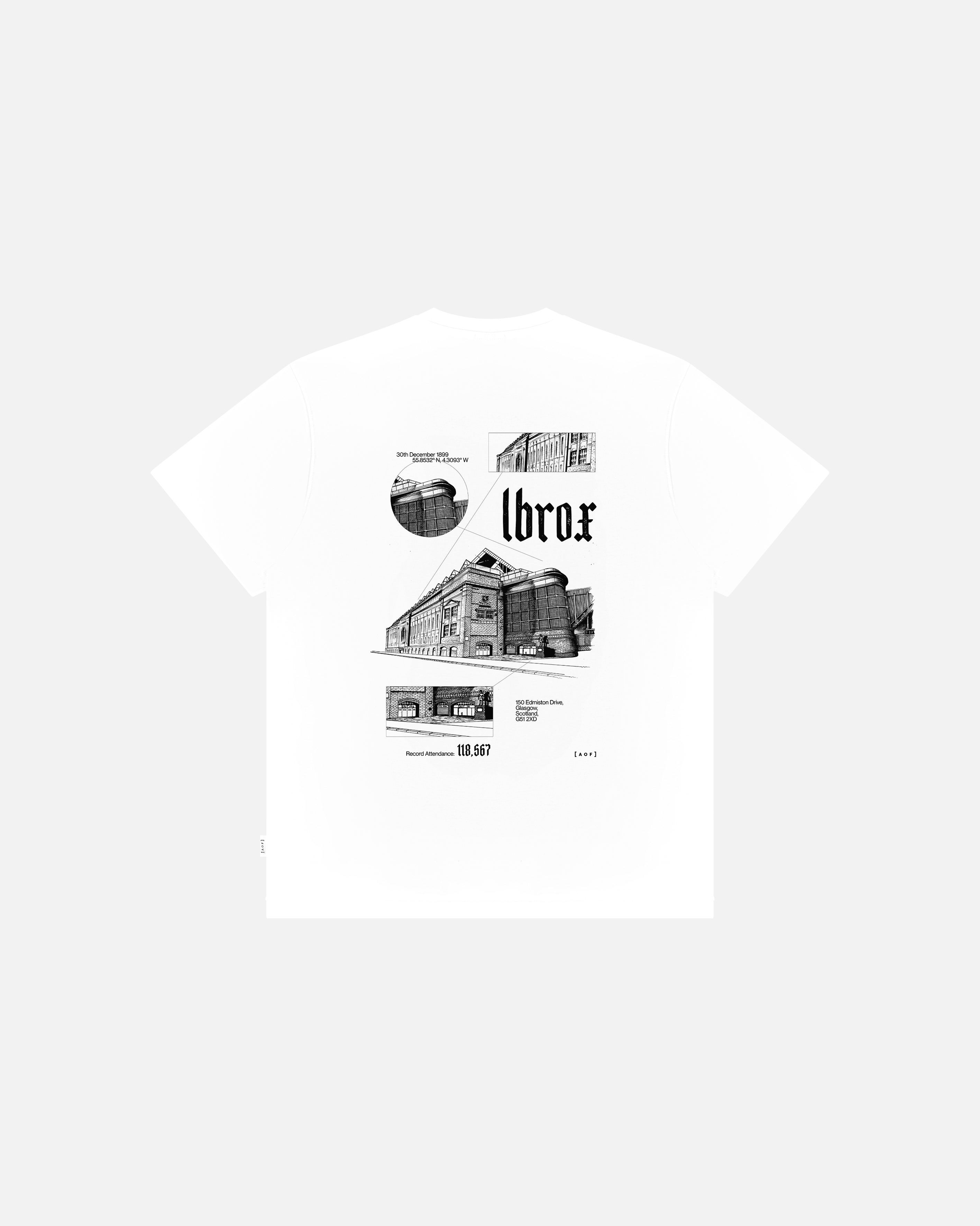 ART OF Rangers Blueprint Tee | RFC White Graphic Football T-shirt