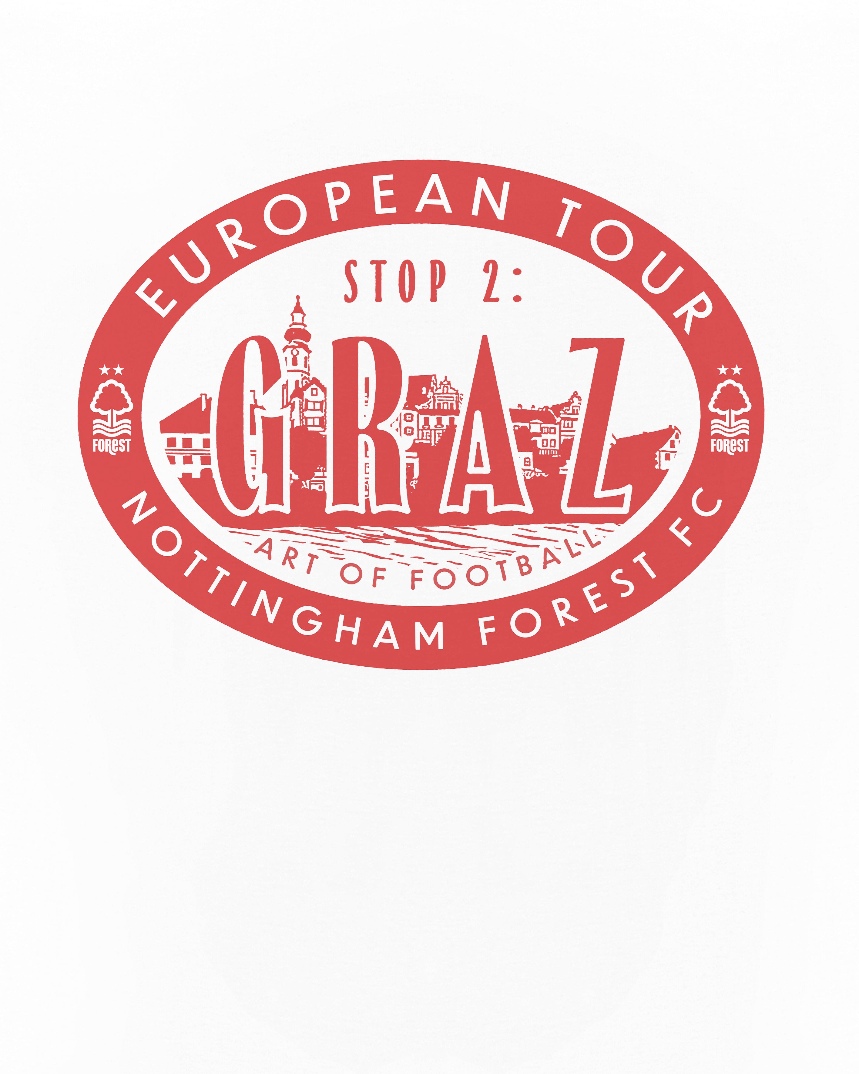 ART OF x Forest In Graz Tee | NFFC White Graphic Football T-shirt