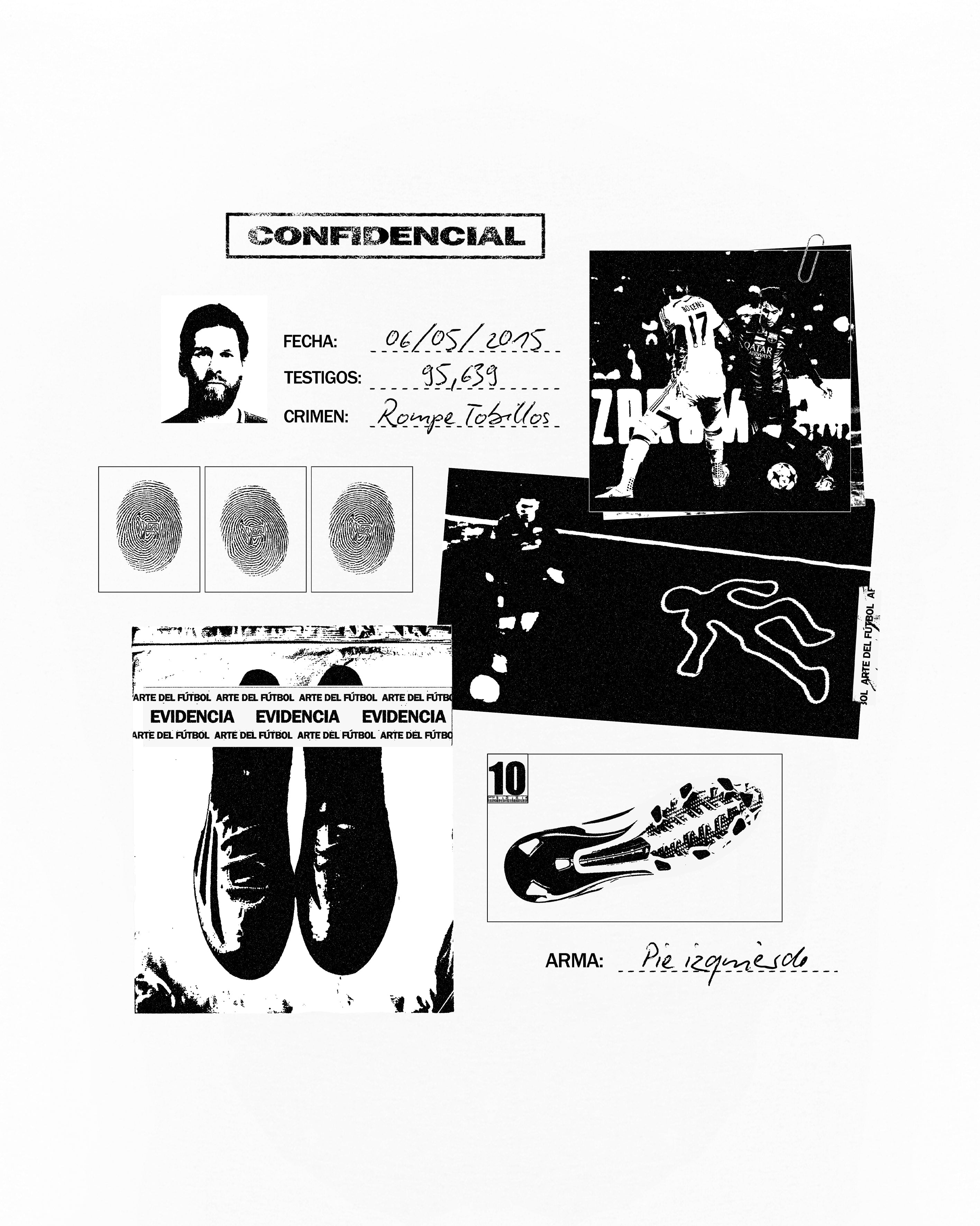 ART OF WANTED Tee | Barcelona White Graphic Football T-shirt