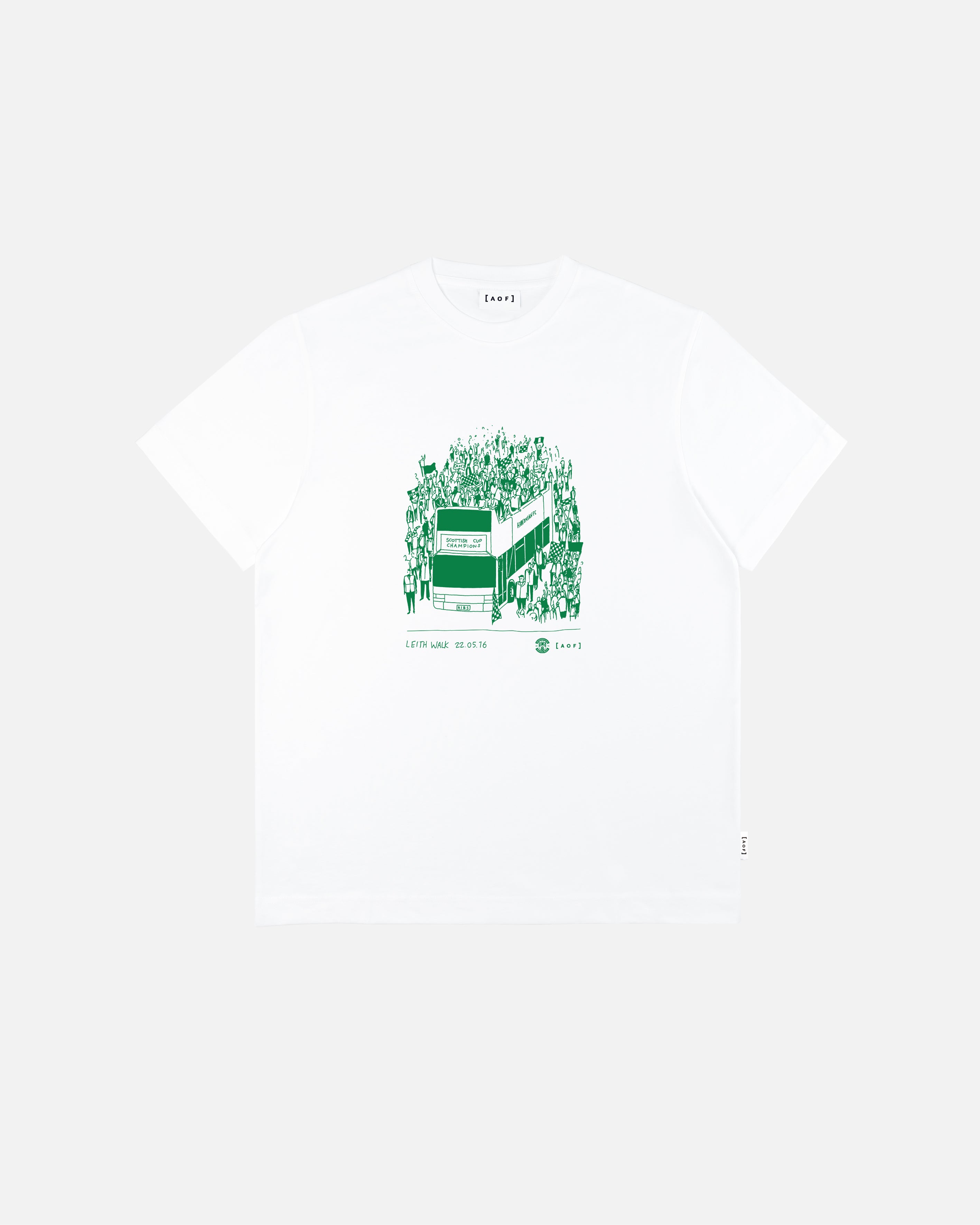ART OF x Hibernian Leith Walk Tee | HFC White Graphic Football T-shirt