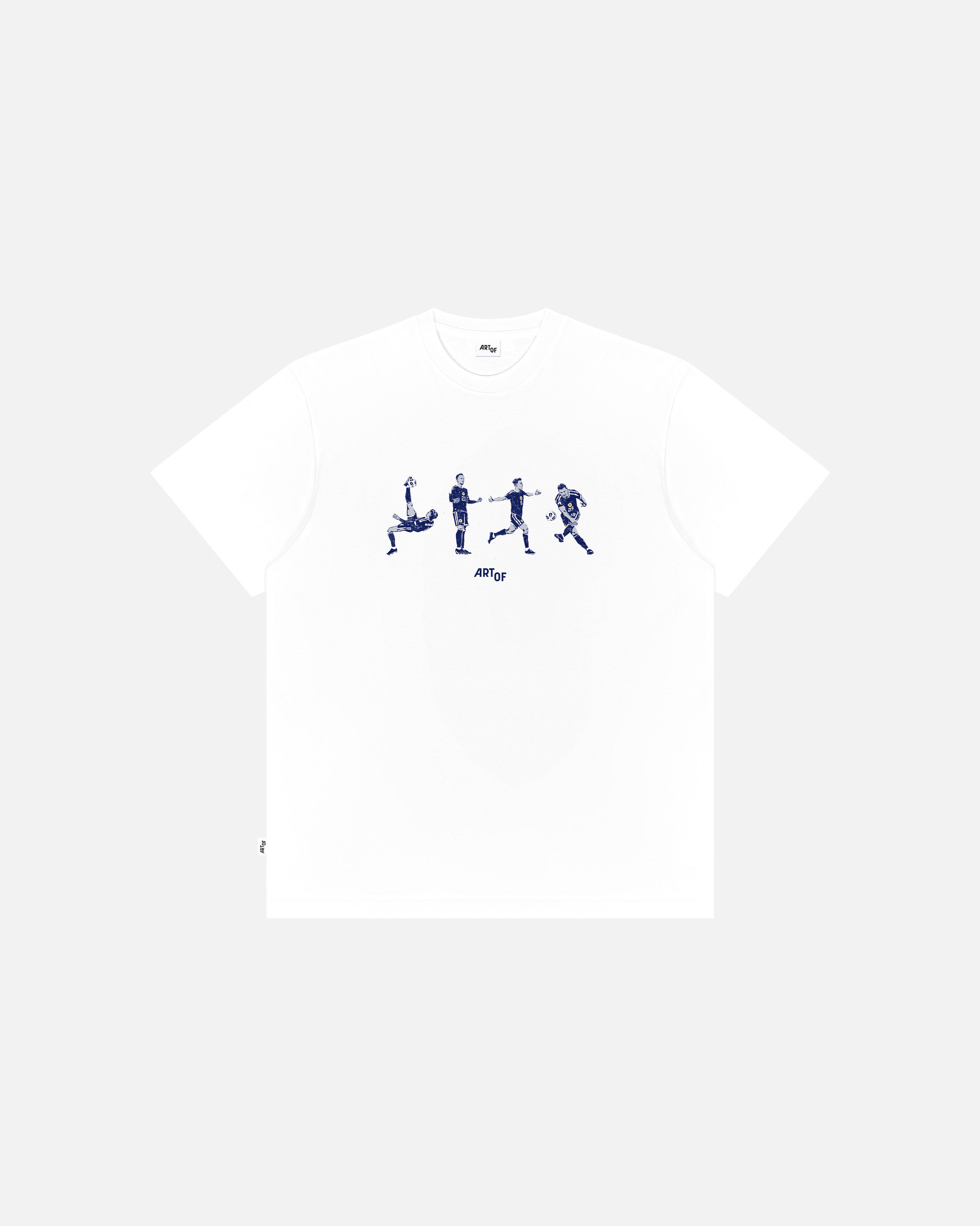 ART OF Scotland We'll Be Coming Tee | AOF White Football T-shirt