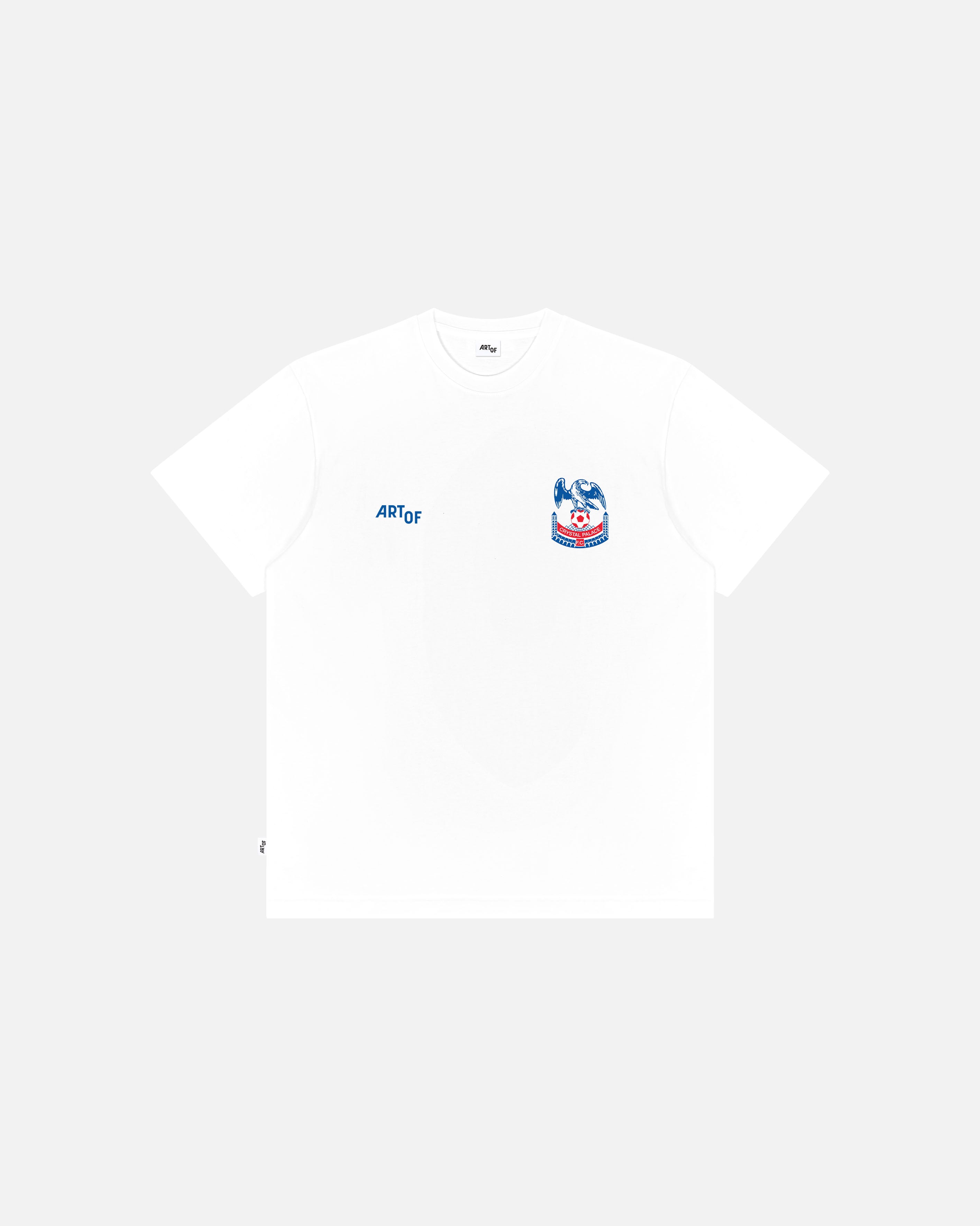 ART OF Crystal Palace 90s Crest | CPFC White Graphic Football T-shirt