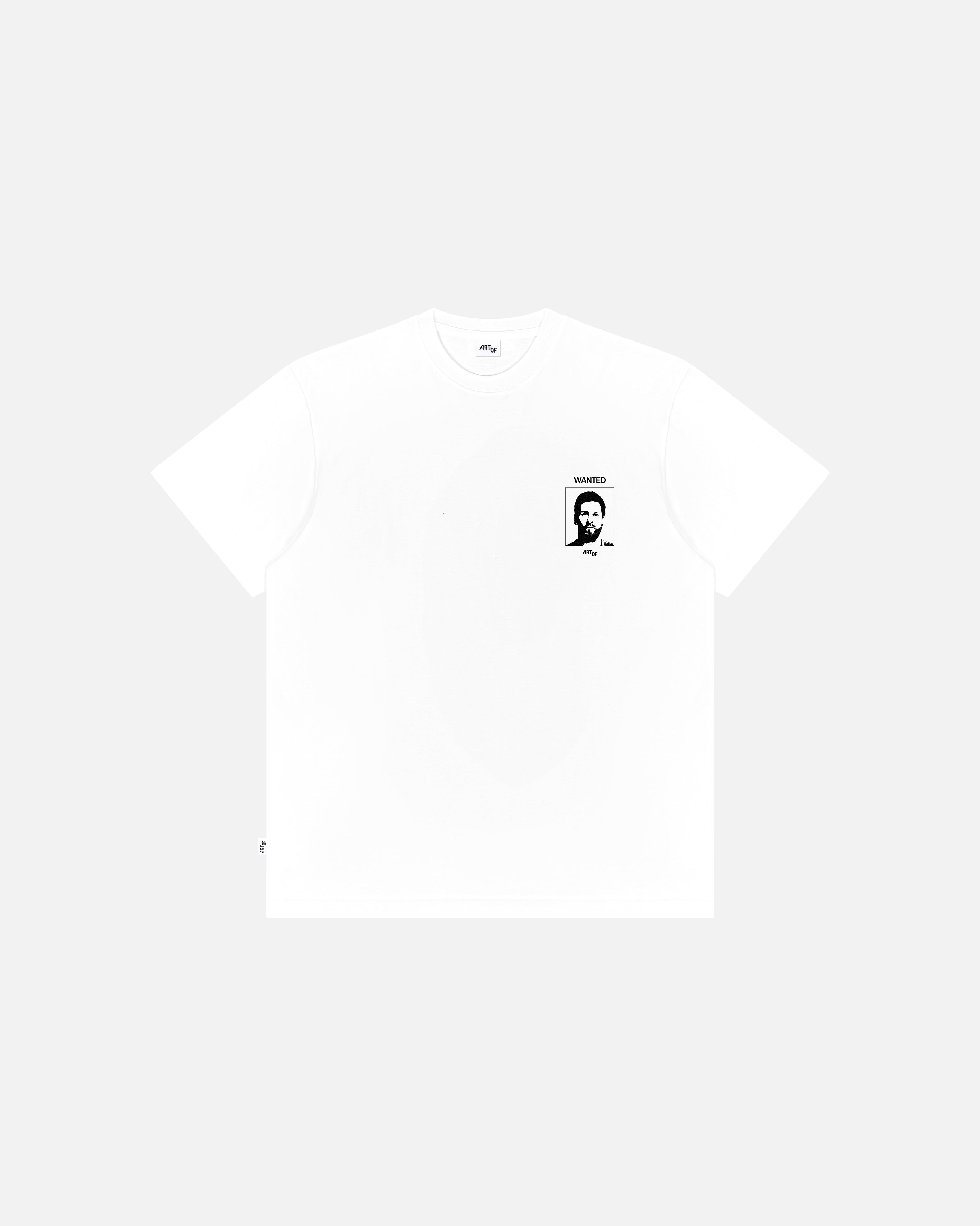 ART OF WANTED Tee | Barcelona White Graphic Football T-shirt