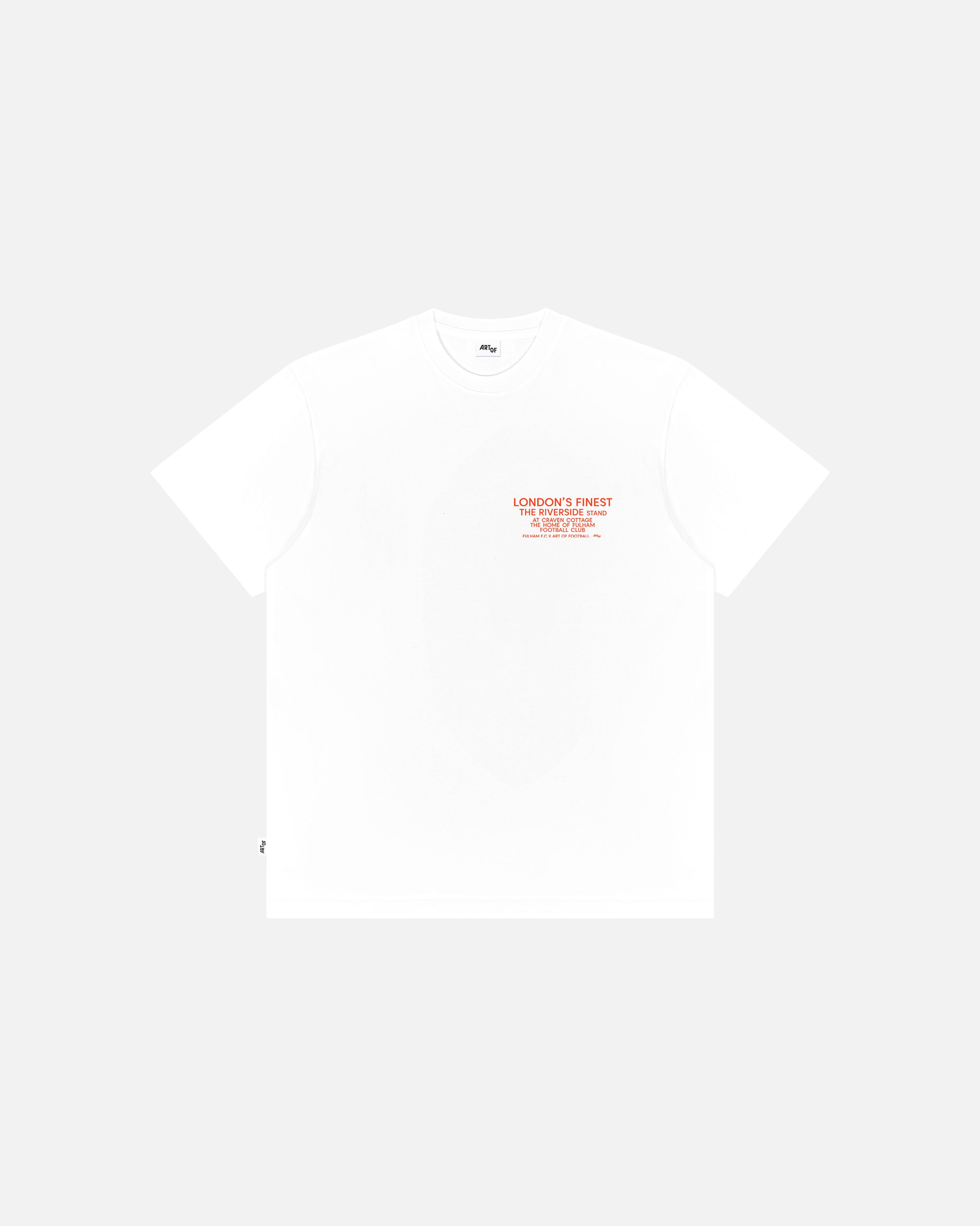 ART OF Fulham Riverside Stand Tee | FFC White Graphic Football T-shirt