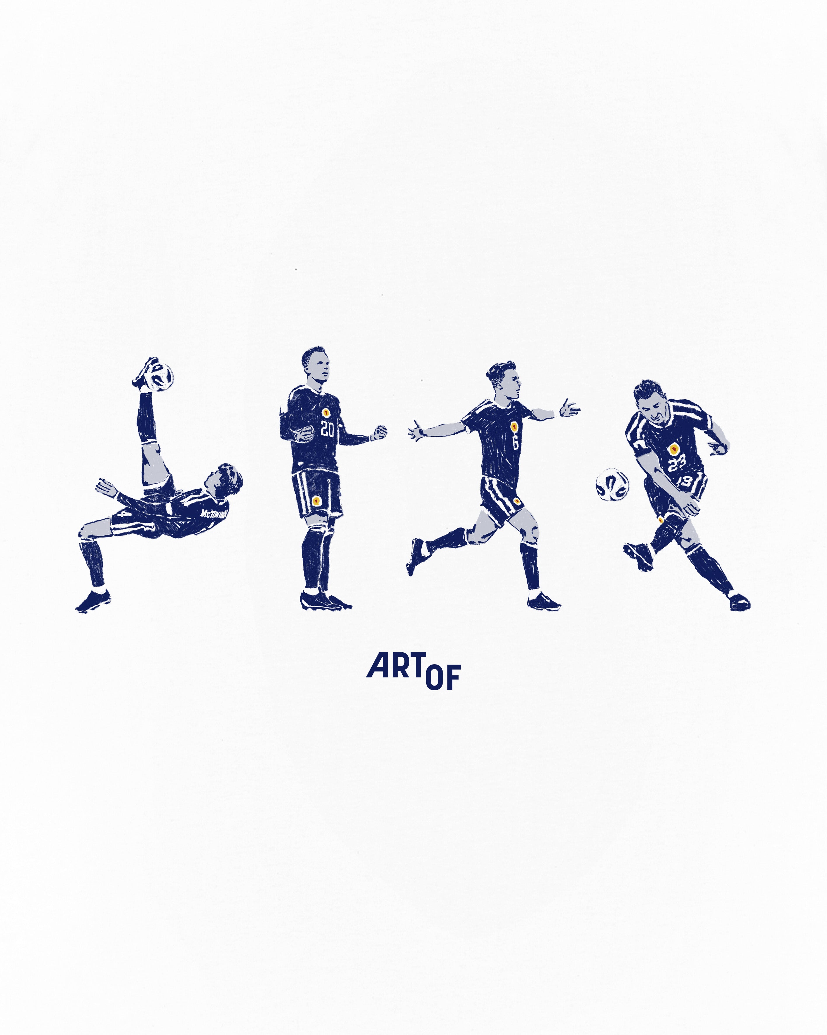 ART OF Scotland We'll Be Coming Tee | AOF White Football T-shirt
