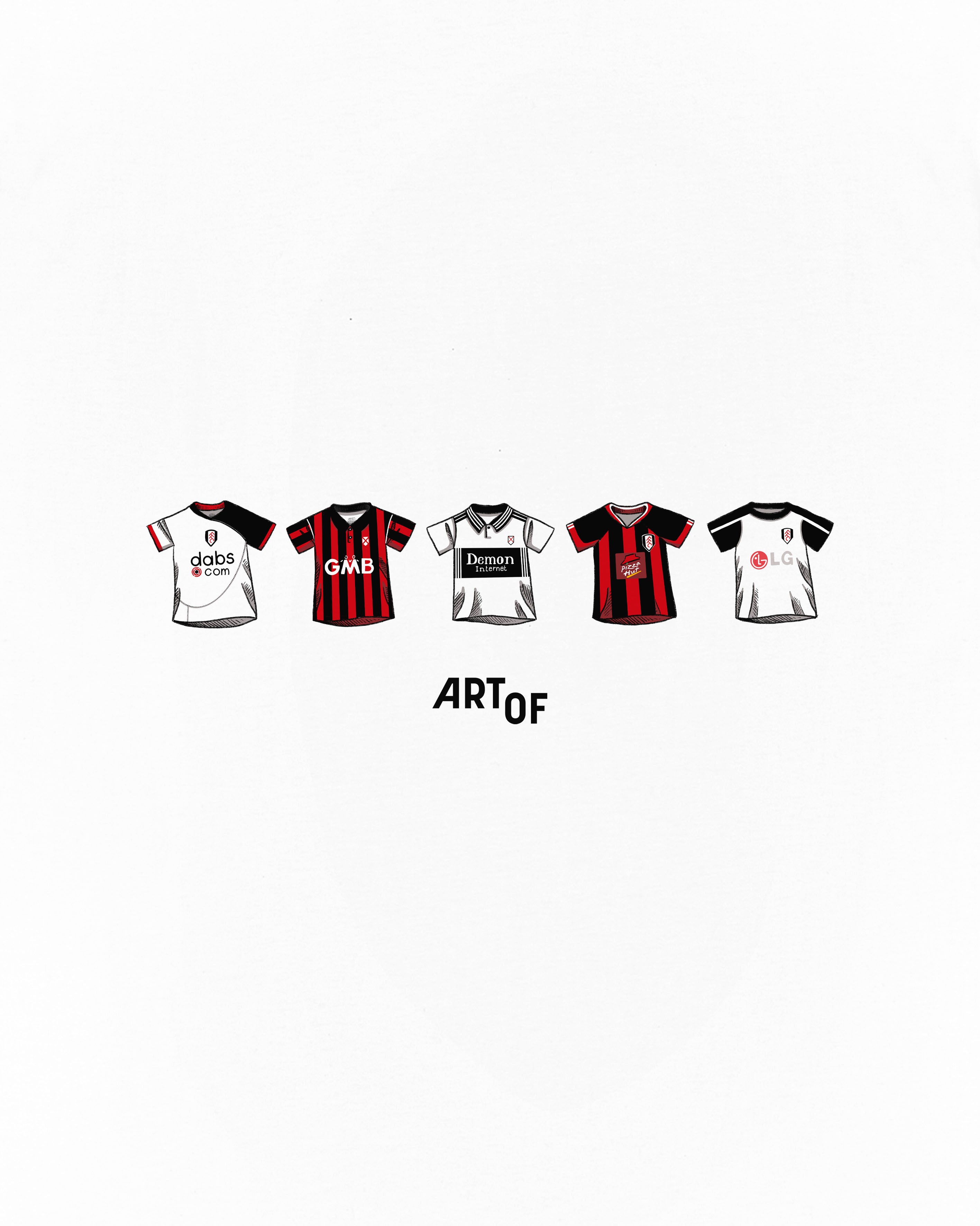 ART OF x Fulham Classics Tee | FFC White Graphic Football T-shirt