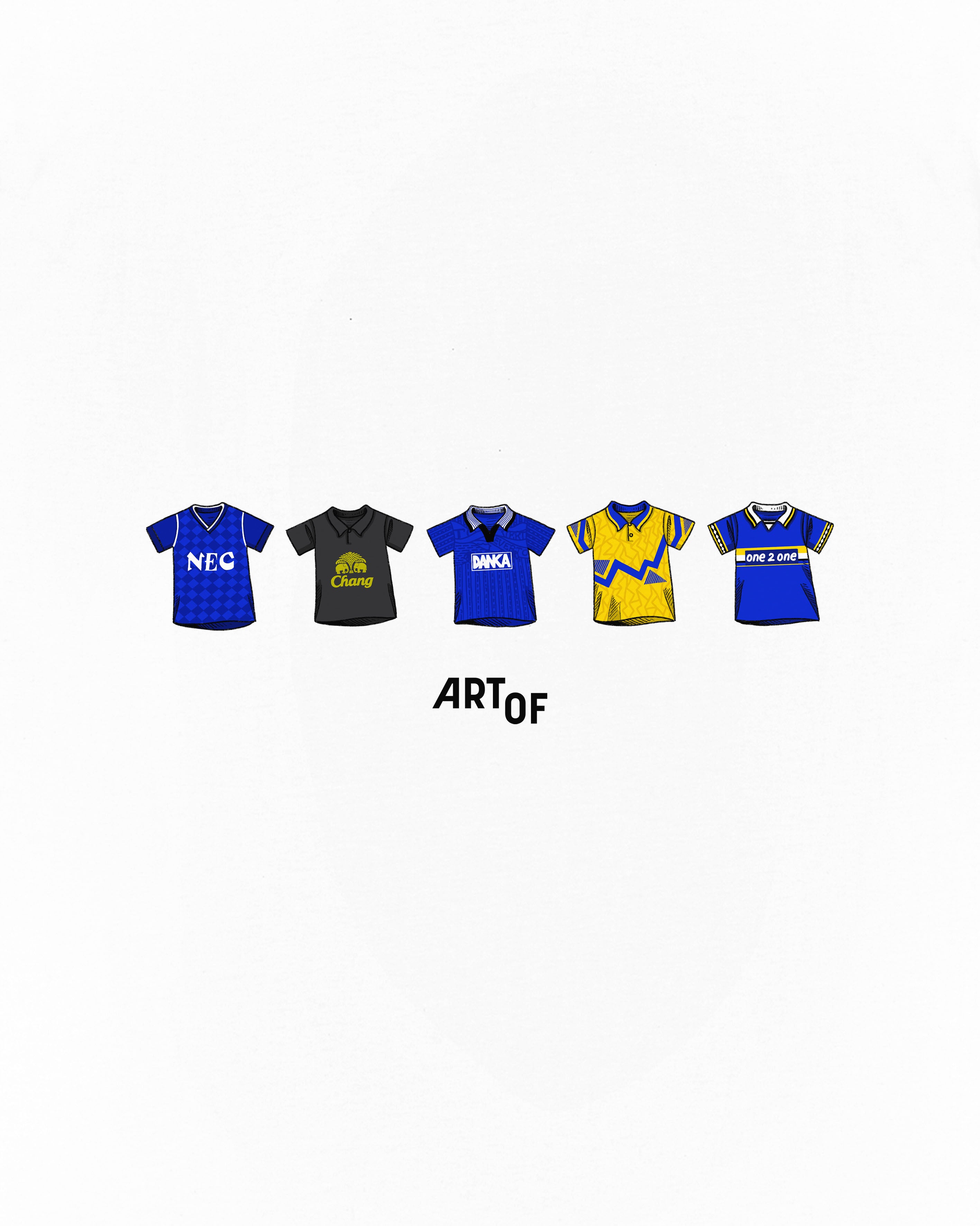 ART OF x Everton Classics Tee | EFC White Graphic Football T-shirt