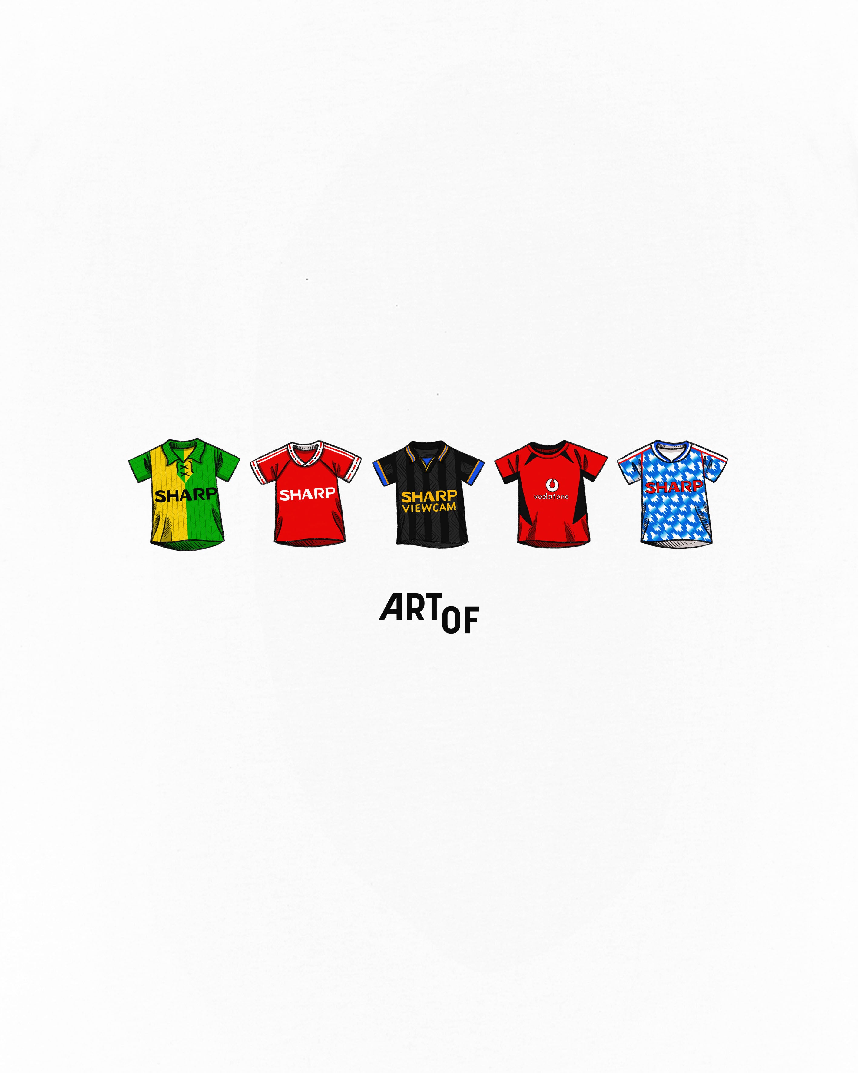 ART OF United Classics Tee | MUFC White Graphic Football T-shirt