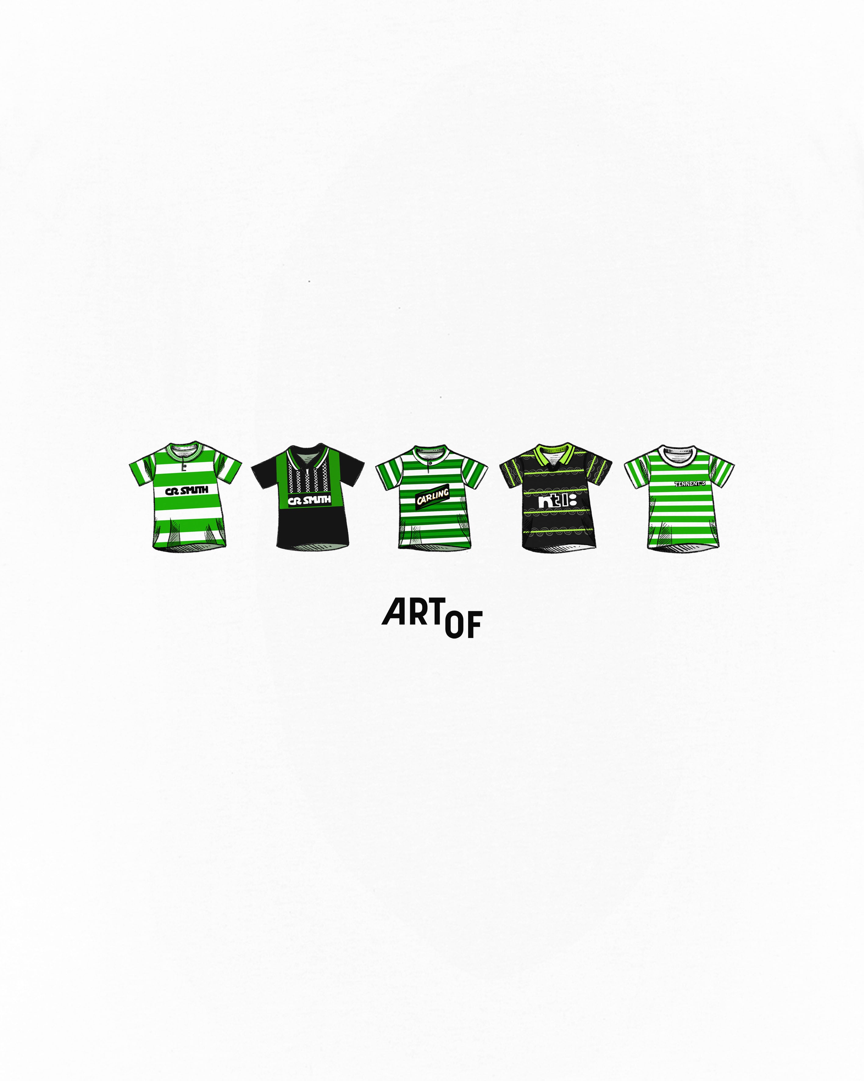 ART OF Bhoys Classics Tee | Celtic White Graphic Football T-shirt