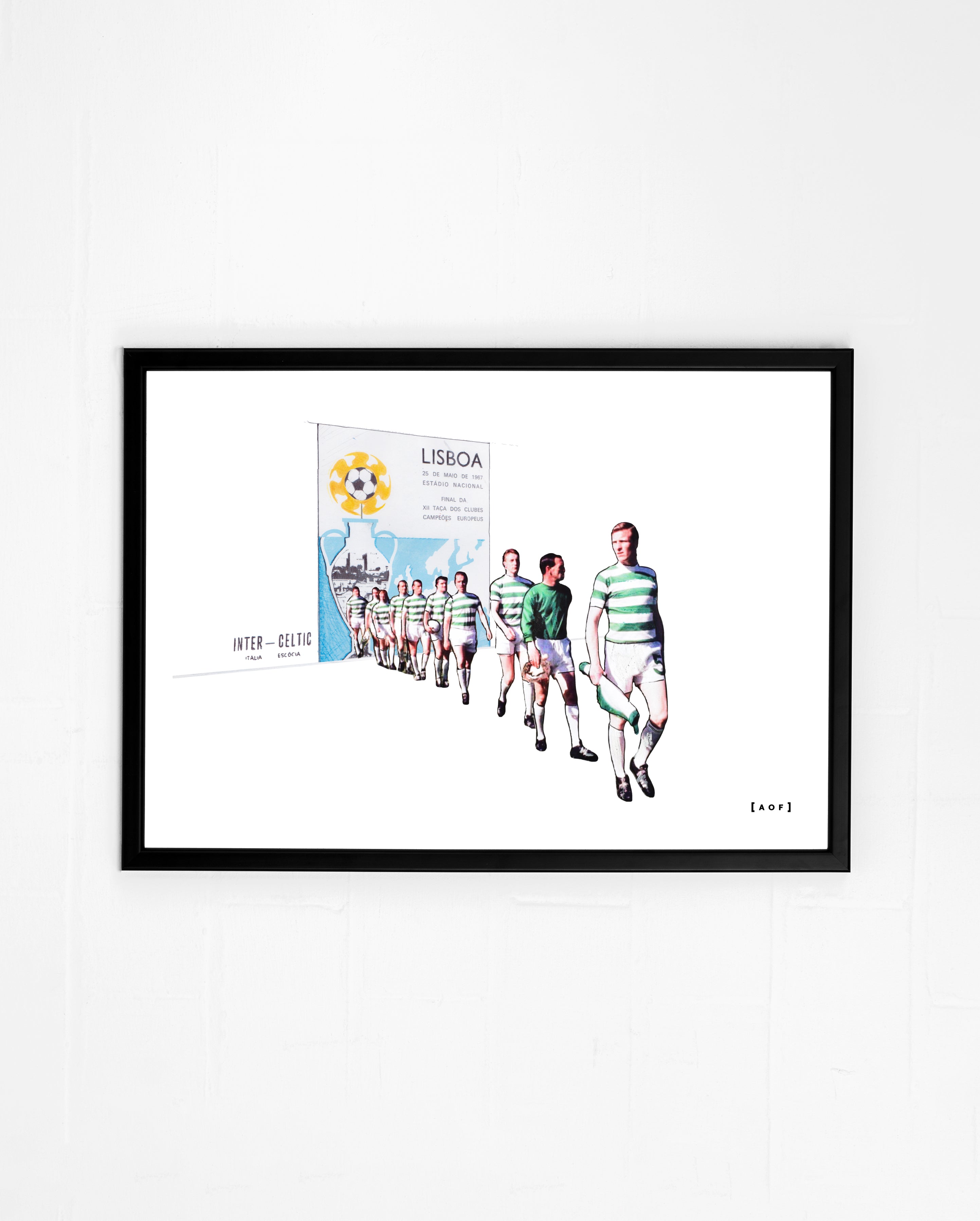 ART OF Celtic Walking Into History Framed Print | Football Wall Art