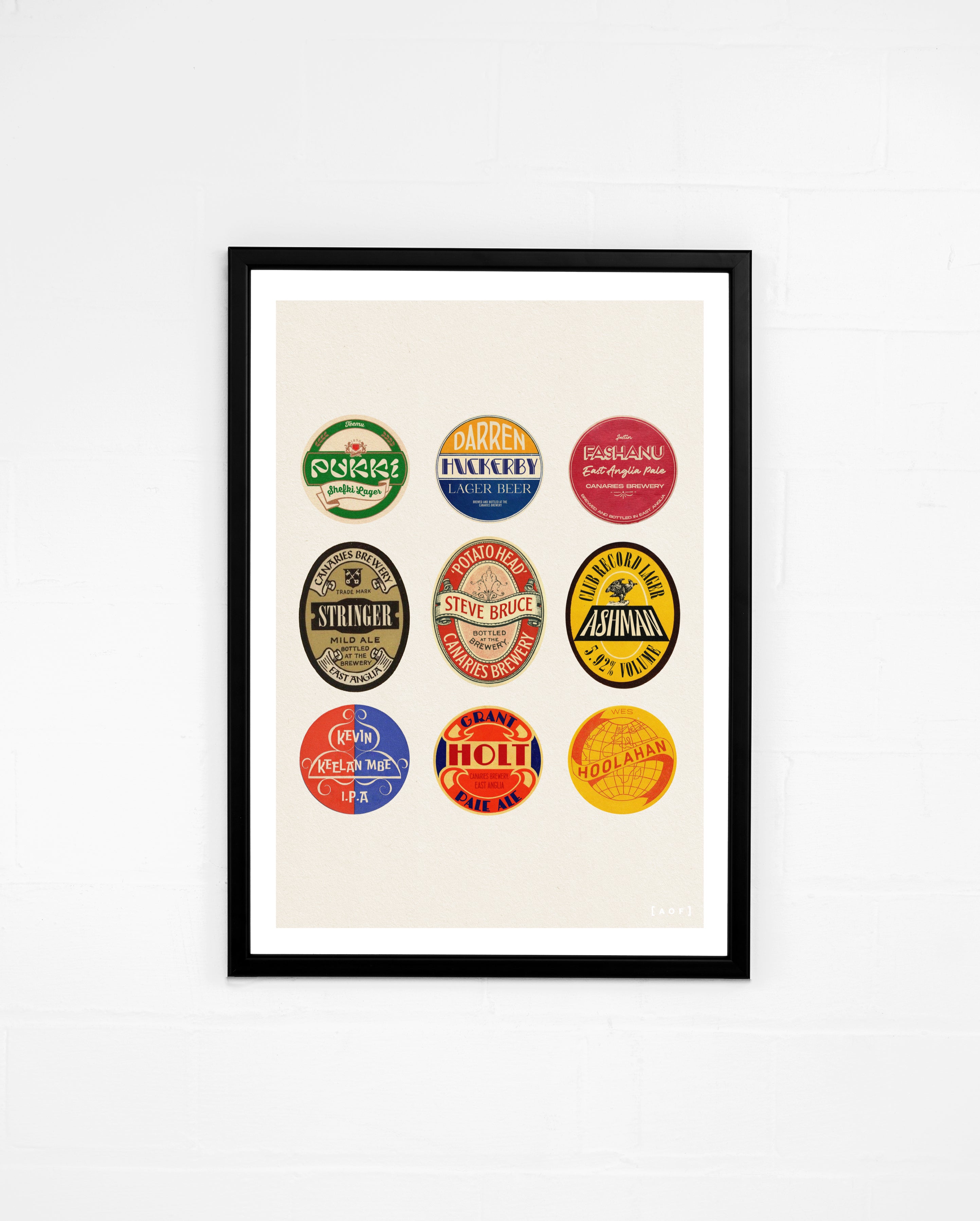 ART OF Norwich Canaries Brewery Framed Print | NCFC Football Art