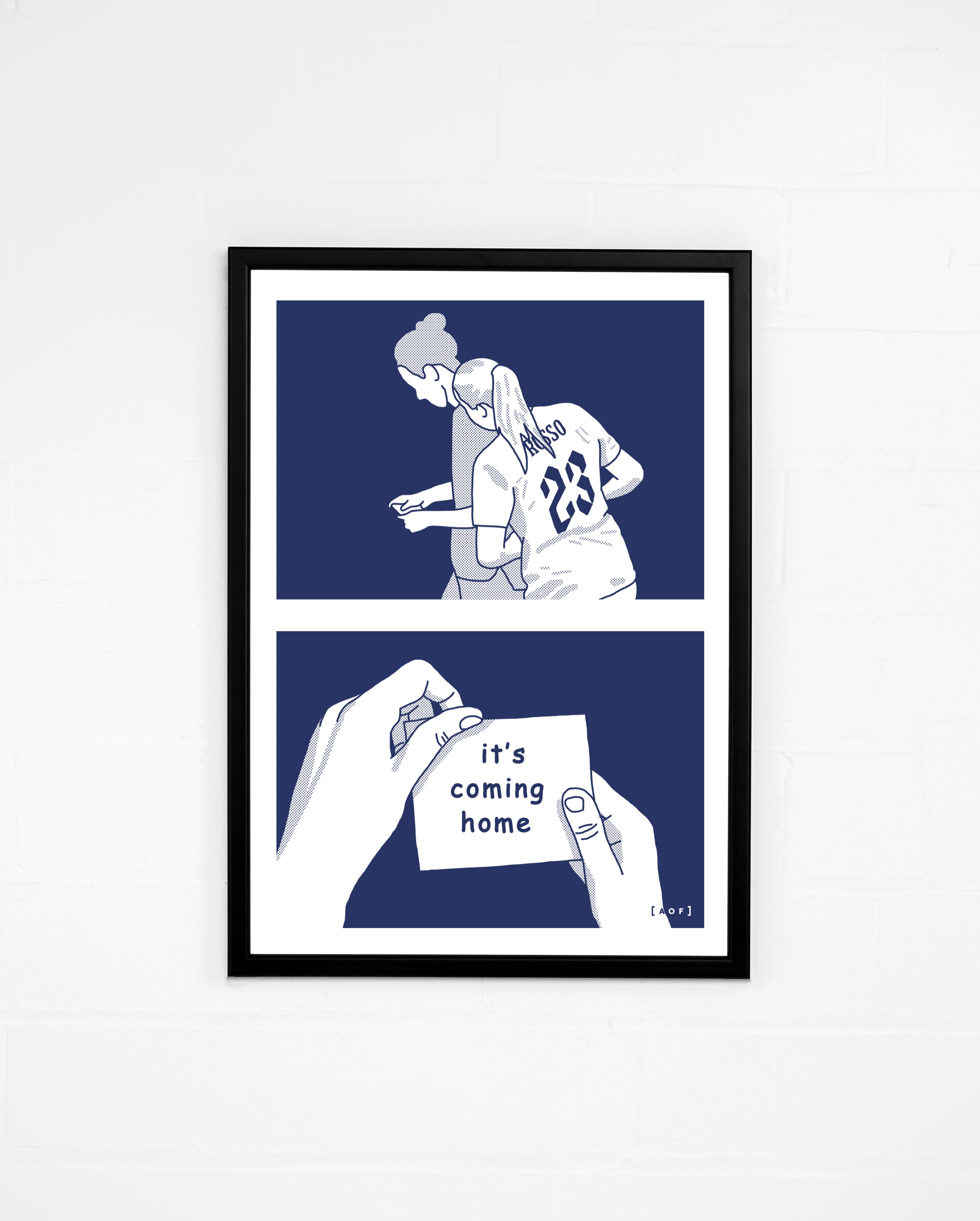 ART OF Codebreaker Framed Print | Women's Football Wall Art